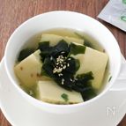 レンチン爆速！高野豆腐とわかめの中華スープ