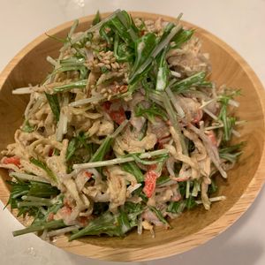ぐ〜たら子の作ってみた!投稿(【水菜と切り干し大根のごまマヨサラダ】ハマる味♡超簡単♡)