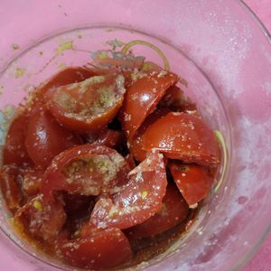 miyucyannの作ってみた!投稿(【トマトのごまあえ】切って混ぜるだけ♪冷やして食べると絶品！)