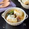 【身体あたたまる担々豆腐ミルク餅スープ】