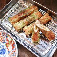 納豆を詰めて♪ちくわの磯辺焼き