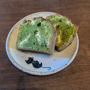チョコねこの作ってみた!投稿(ホワイトチョコと抹茶のパウンドケーキ【グルテンフリー】)