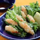 ししとうのエビはさみ揚げ