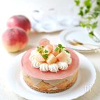 【桃の紅茶ムースケーキ】
