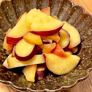 michuの作ってみた!投稿(りんごとさつまいものレモン煮)