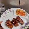 ケの作ってみた!投稿(簡単綺麗な『ピーマンの肉詰め』～和風バーベキューソース～)