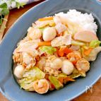 帆立たっぷり中華丼