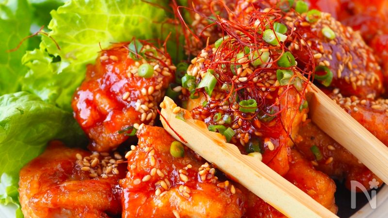 揚げずにやみつきヤンニョムチキン】甘辛味でご飯が進む！ | レシピ