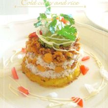 パイナップルと野菜冷製ドライトマトカレー