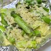 キャピタンの作ってみた!投稿(アスパラとチーズのホイル焼き。フライパンで簡単♪旬の副菜。)