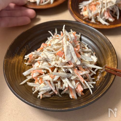プリプリささみと新ごぼうの【味噌マヨチーサラダ】