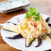 【工程写真あり】蒸しなすとしらたきのヤムウンセン風