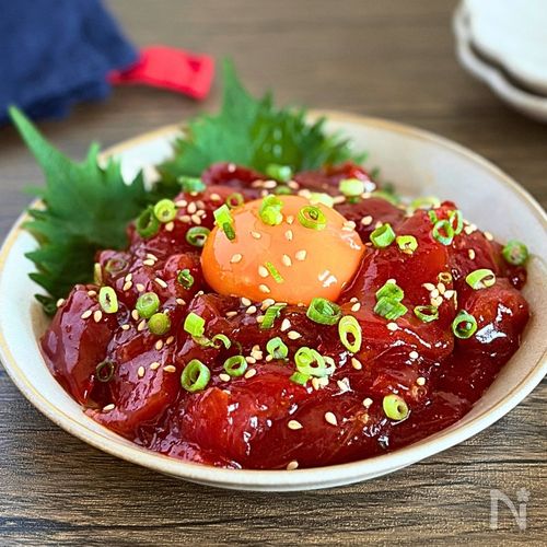 5分で完成！まぐろのユッケ風