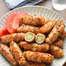 米粉deさつまいもと大葉の豚肉巻き☆ハニマスが最高☆