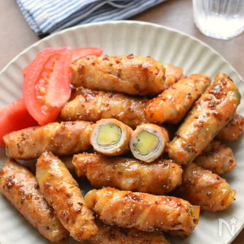 米粉deさつまいもと大葉の豚肉巻き☆ハニマスが最高☆