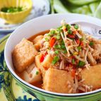 【ALLレンジ5分】カサ増しえのき、厚揚げひき肉ピリ辛韓国風