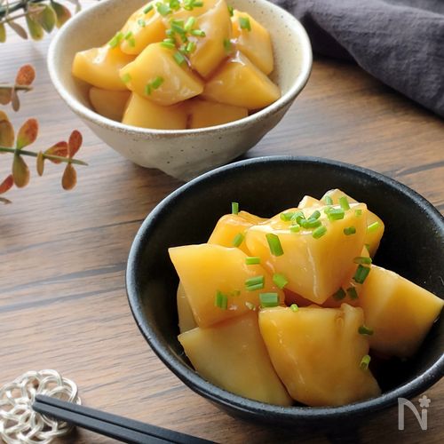 レンジで簡単☆じゃがいもの煮っころがし。