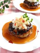 可愛いリンゴのハンバーグ