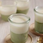 牛乳消費に♪抹茶ミルク寒天