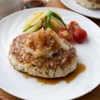 『大葉入り。豆腐ハンバーグのおろしポン酢』＃ヘルシー