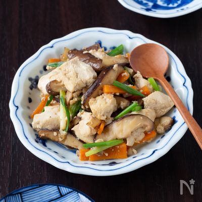 和食のおいしさ再認識♡しいたけの炒り豆腐