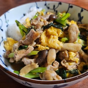 Maiの作ってみた!投稿(豚肉と小松菜と卵のオイスター炒め)