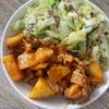 あーちんの作ってみた!投稿(チーズでコクうま♪豚肉とじゃがいものケチャップ炒め)
