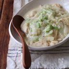 鶏胸肉と白菜の豆乳クリーム煮込み。