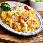 ふっくら旨い『ささみのチーズピカタ オーロラペッパーソース』