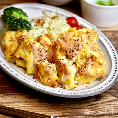 ふっくら旨い『ささみのチーズピカタ オーロラペッパーソース』