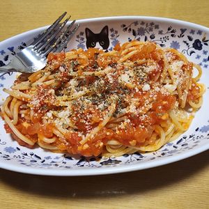 ナムディの作ってみた!投稿(基本のトマトソースで！トマトとチーズのパスタ)