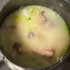 鯖水煮缶でピリ辛豆乳スープの工程3