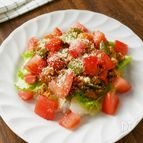 夏野菜で♪【野菜たっぷりタコライス】簡単10分！
