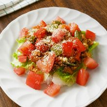 夏野菜で♪【野菜たっぷりタコライス】簡単10分！