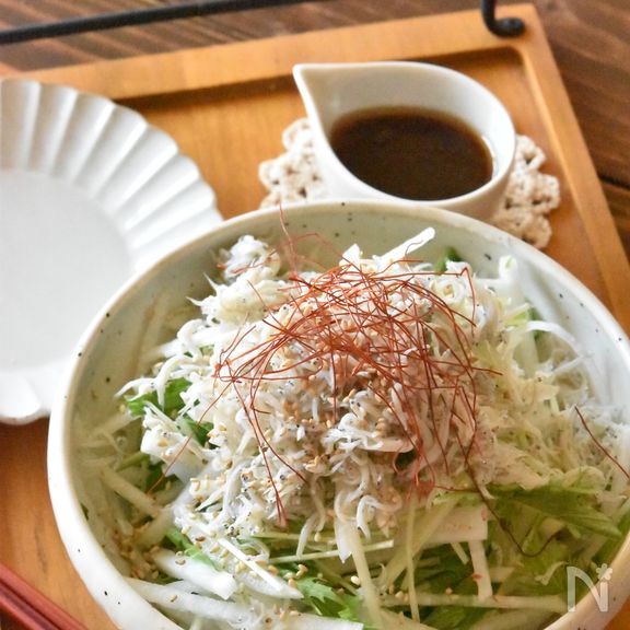 ドレッシングが絶品！！大根としらすの中華風サラダ