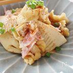 タケノコと油揚げ、ベーコンの含め煮