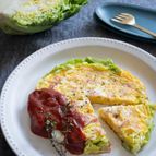 低糖質＆ヘルシーおかず・おつまみに♪輪切り春きゃべつオムレツ