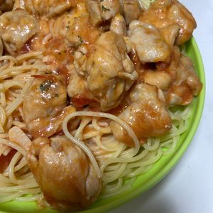 1049956の作ってみた!投稿(鶏肉の無水♡トマトクリーム煮【#簡単#スピードおかず】)