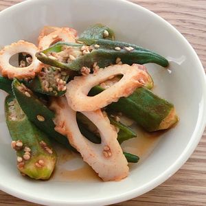 ミルクの作ってみた!投稿(【ちくわとオクラのコチュごま和え】5分でぱぱっと副菜♪)