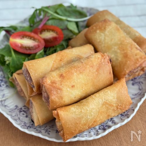 かぼちゃのツナマヨチーズ春巻き