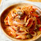 レンジで5分！【きのこと玉ねぎのケチャップ煮】簡単常備菜♩