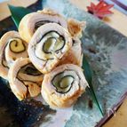 クルクル〈の〉の字の海苔チーズチキンロール
