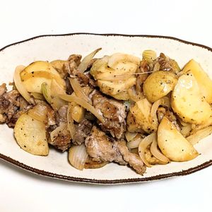 ごんべすの作ってみた!投稿(「豚こまと新じゃがたまのこくうま炒め」ご飯にもお酒にも！)