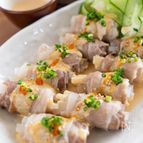 レンチンで5分【大根の豚バラ巻き辛子味噌マヨ】
