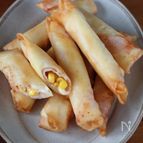 とうもろこしと生ハムのチーズ春巻き