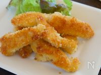 ささみのスティックフライ【少ない油で中ふんわり衣カリッ!】