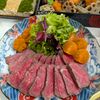 ふゆの作ってみた!投稿(簡単！『ごちそう♡ローストビーフ』お肉に合うにんにく醤油だれ)