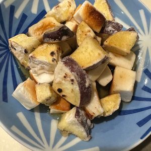Junko.k.mの作ってみた!投稿(ワンパン10分！【はんぺんとさつまいもの旨だしあんかけ】)
