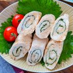 【ささみの梅大葉巻き】レンジで簡単！味付け1つで激うま！