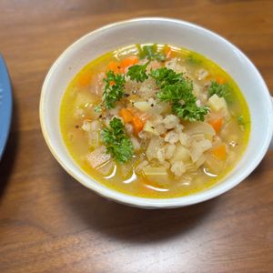 こむぎの作ってみた!投稿(身体がよろこぶ【雑穀入りゴロゴロ野菜のミネストローネ】)